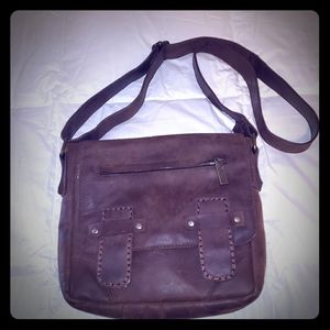 Claire Chase Leather Messenger Bag